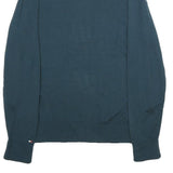 TOMMY HILFIGER Mens Blue Plain Wool Crew Neck Basic Knit Jumper M Classic