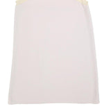 JOSEPH Womens Cream & White Sleeveless Shift Dress Polyester Blend Size L