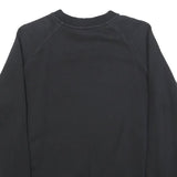 ADIDAS Womens Black Sweatshirt Crew Neck UK 18 Cotton Blend Logo Pullover