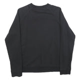 ADIDAS Womens Black Sweatshirt Crew Neck UK 18 Cotton Blend Logo Pullover