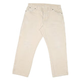 DICKIES Mens Regular Fit Beige Cotton Blend Jeans W40 L31 Zip Pockets Workwear