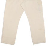 DICKIES Mens Regular Fit Beige Cotton Blend Jeans W40 L31 Zip Pockets Workwear
