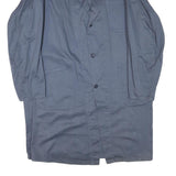 WORKER Mens Blue Cotton Blend Classic Jacket L Button Closure Plain Simple