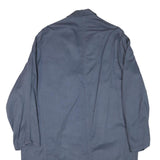 WORKER Mens Blue Cotton Blend Classic Jacket L Button Closure Plain Simple