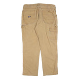DICKIES Mens Jeans Beige Relaxed Straight Denim W40 L32 Workwear Utility Zip Fly