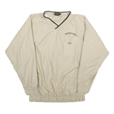 HARRITON Mens Beige Crawford County Golf V-Neck S Polyester Sweatshirt Pullover