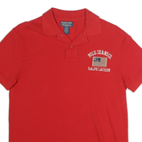 Ralph Lauren Mens Red Polo Jeans Co. Short Sleeve Plain S Cotton Polo Shirt