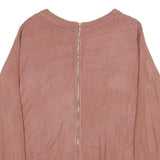 ZEBRA Womens Pink Plain Pullover Regular Knit Crew Neck Jumper S Soft