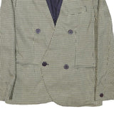 JONES NEW YORK Mens Black & White Houndstooth Double Button Jacket M Cotton