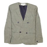 JONES NEW YORK Mens Black & White Houndstooth Double Button Jacket M Cotton