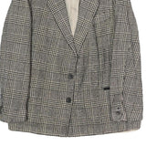 RITE EX LADY LINE Womens Black & White Checked Jacket S Woven Tailored Button