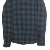 LONG JOHN & SONS Mens Blue & Black Check Shirt M Cotton Casual Button Shirt
