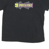 NIKE Mens Black Sports & Fitness Graphic T-Shirt L Short Sleeve Crew Neck