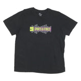 NIKE Mens Black Sports & Fitness Graphic T-Shirt L Short Sleeve Crew Neck
