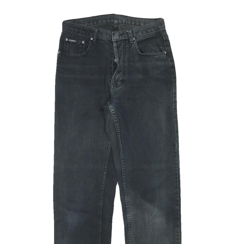 TEDDYS Womens Black Denim Regular Fit Straight Leg Cotton Blend Jeans W27 L31