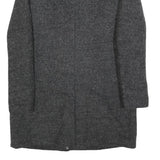 ONLY Womens Grey Wool Blend Button Jacket M Woven Classic Outerwear