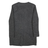 ONLY Womens Grey Wool Blend Button Jacket M Woven Classic Outerwear