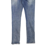 MELTIN POT Womens Slim Blue Denim Light Wash Jeans W29 L31 Stylish Zip Closure