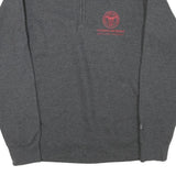 CHAMPION Mens Grey Quarter Zip S Cotton Blend Pullover Sweatshirt Casual
