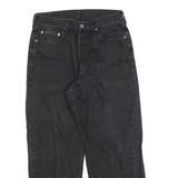 LEVI'S Mens Black Regular Fit Straight Denim Jeans W29 L27 Classic Zip Cotton