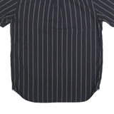 VANS Mens Black & Grey Striped Shirt M Cotton Blend Button Collar