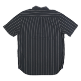VANS Mens Black & Grey Striped Shirt M Cotton Blend Button Collar