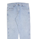 WRANGLER Mens Regular Fit Blue Denim Light Wash Jeans W36 L30 Classic Zip