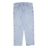 WRANGLER Mens Regular Fit Blue Denim Light Wash Jeans W36 L30 Classic Zip