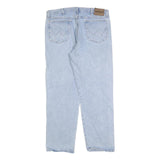 WRANGLER Mens Regular Fit Blue Denim Light Wash Jeans W36 L30 Classic Zip