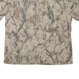 LIBERTY Mens Beige & Brown Modern T-Shirt XL Short Sleeve Crew Neck Cotton Blend