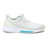 ADIDAS Mens Lace-Up Trainers White & Aqua Synthetic UK 7 Breathable Athletic