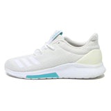 ADIDAS Mens Lace-Up Trainers White & Aqua Synthetic UK 7 Breathable Athletic