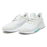 ADIDAS Mens Lace-Up Trainers White & Aqua Synthetic UK 7 Breathable Athletic