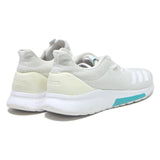 ADIDAS Mens Lace-Up Trainers White & Aqua Synthetic UK 7 Breathable Athletic