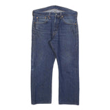 LEVI'S 501 Mens Jeans Blue Regular Straight Denim Medium W32 L25 Classic Button