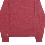 CHAMPION Mens Red Sweatshirt Crew Neck L Cotton Blend Pullover Comfortable Fit