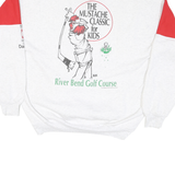 SOFTWEAR Mens White & Red Mustache Classic Golf Pullover XL Casual
