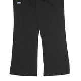 MOBB Womens Black Regular Fit Straight Trousers W36 L31 Cotton Blend Zip