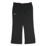 MOBB Womens Black Regular Fit Straight Trousers W36 L31 Cotton Blend Zip