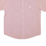 CHAPS Mens Red Check Shirt XL Button Down Casual Cotton Blend Short Sleeve