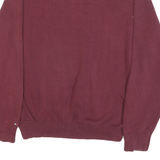 TOMMY HILFIGER Mens Maroon & Grey Patterned Jumper Crew Neck Basic Knit L Cotton