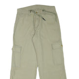 Mens Relaxed Fit Beige Cargo Trousers Cotton Blend W32 L29 Workwear Casual