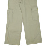 Mens Relaxed Fit Beige Cargo Trousers Cotton Blend W32 L29 Workwear Casual