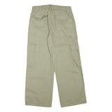 Mens Relaxed Fit Beige Cargo Trousers Cotton Blend W32 L29 Workwear Casual