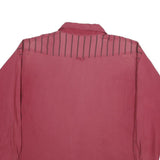 MENS COMPANY Mens Maroon Shirt L Cotton Blend Buttoned Long Sleeve Casual