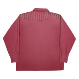 MENS COMPANY Mens Maroon Shirt L Cotton Blend Buttoned Long Sleeve Casual