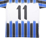 MARKA SPORT Mens Blue & Black FC W3 Graphic T-Shirt L Short Sleeve V-Neck