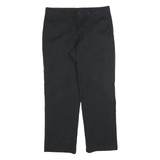 DICKIES Mens Cotton Blend Black Regular Straight Trousers W34 L30 Workwear