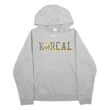 NIKE Mens Grey Norcal Graphic Pullover Hoodie M Cotton Blend Casual Sweatshirt