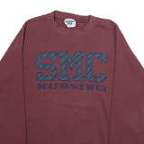 LEE Mens Maroon SMC Nursing Crew Neck L Cotton Blend Sweatshirt Heavyweight